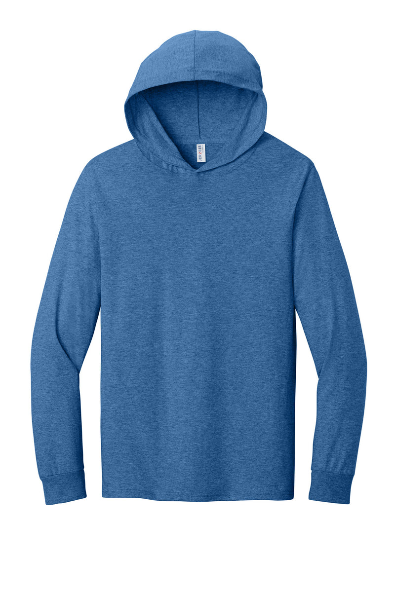 Jerzees Classics Unisex Cotton Long Sleeve Hooded T-Shirt - Retro Heather Royal