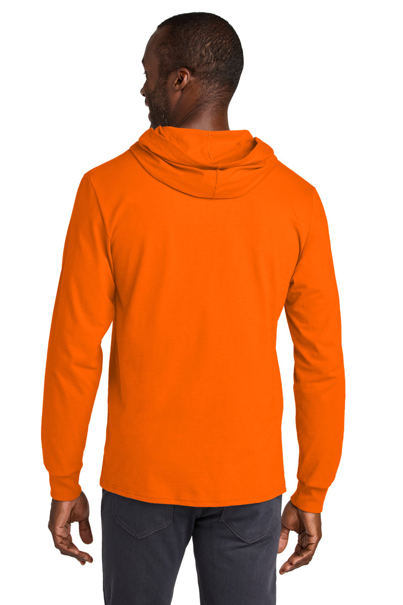 Jerzees Classics Unisex Cotton Long Sleeve Hooded T-Shirt - Safety Orange