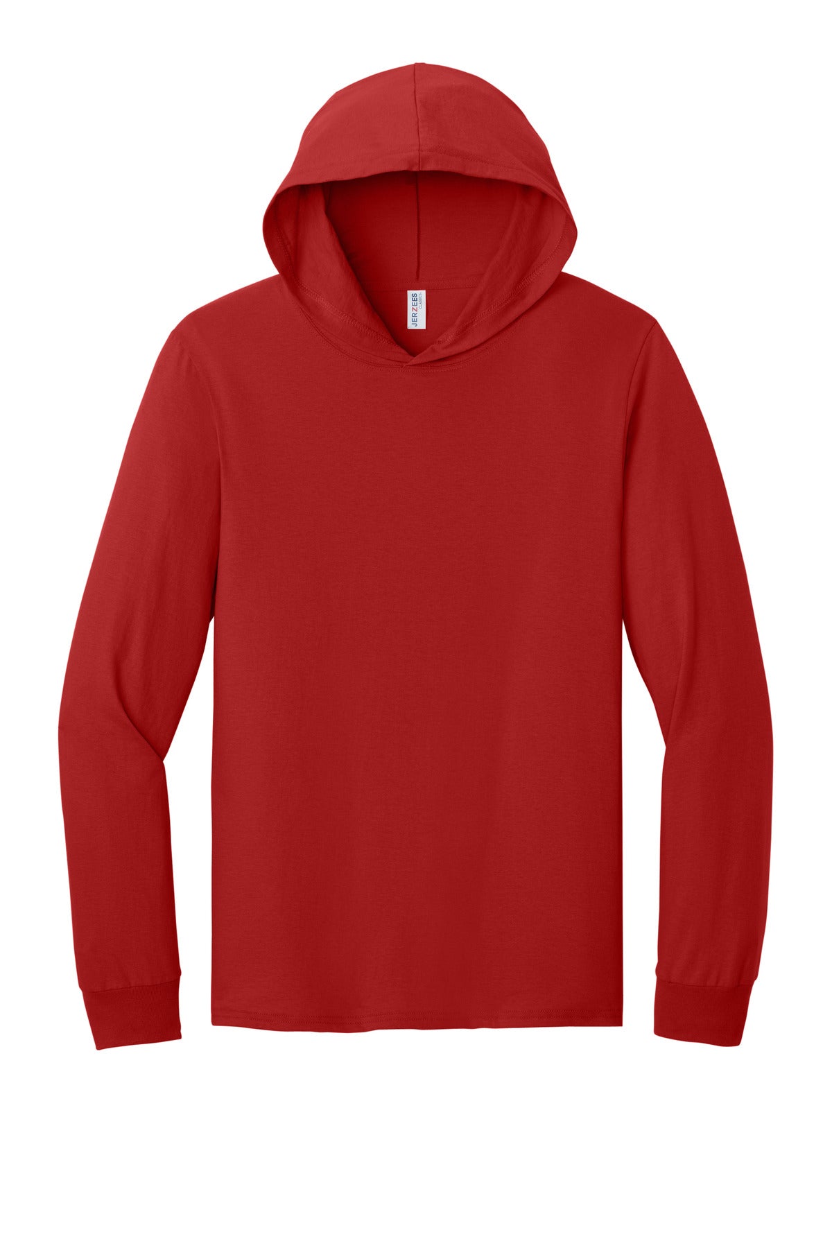 Jerzees Classics Unisex Cotton Long Sleeve Hooded T-Shirt - True Red