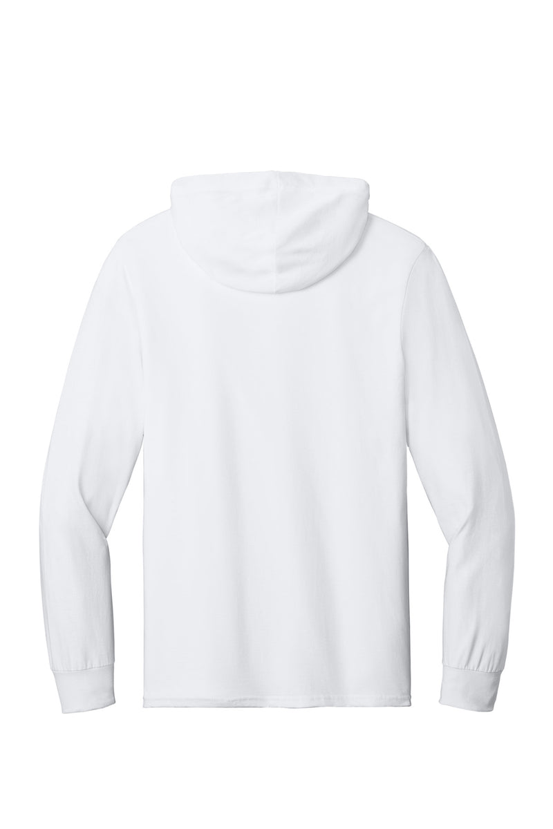 Jerzees Classics Unisex Cotton Long Sleeve Hooded T-Shirt - White