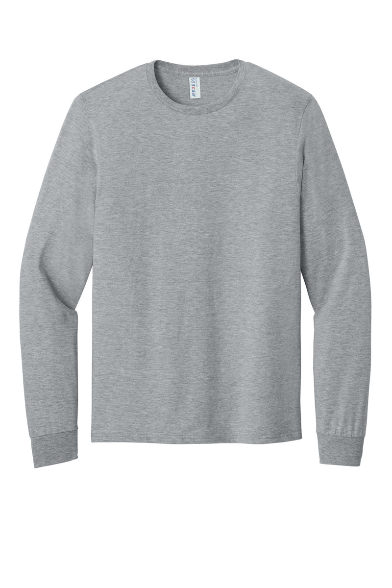 Jerzees Classics Unisex Cotton Long Sleeve T-Shirt - Athletic Heather
