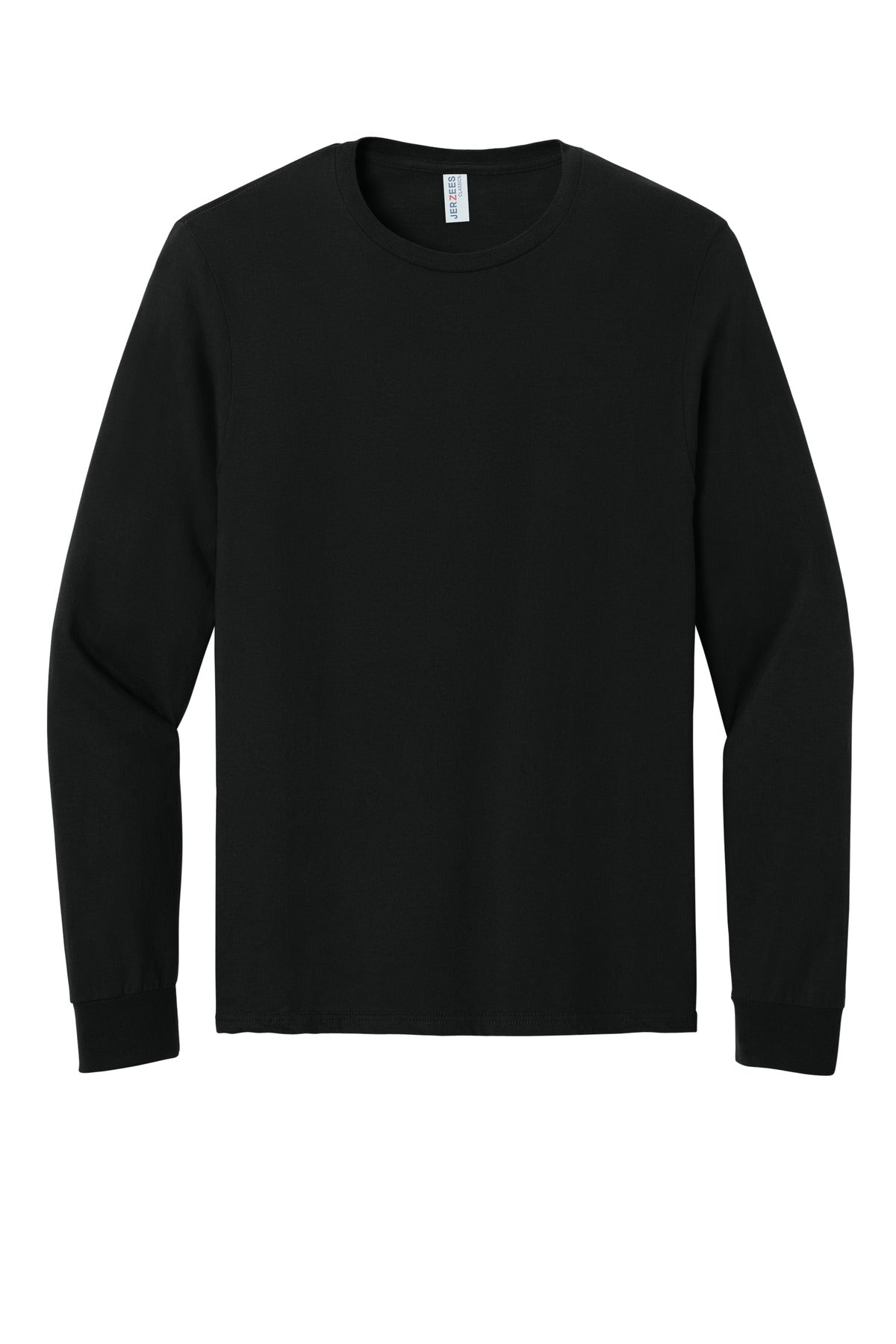 Jerzees Classics Unisex Cotton Long Sleeve T-Shirt - Black Ink