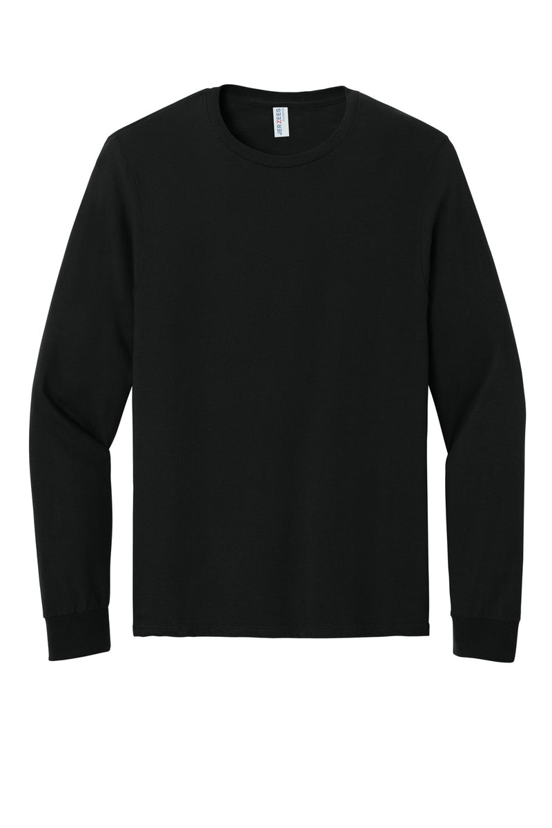 Jerzees Classics Unisex Cotton Long Sleeve T-Shirt - Black Ink