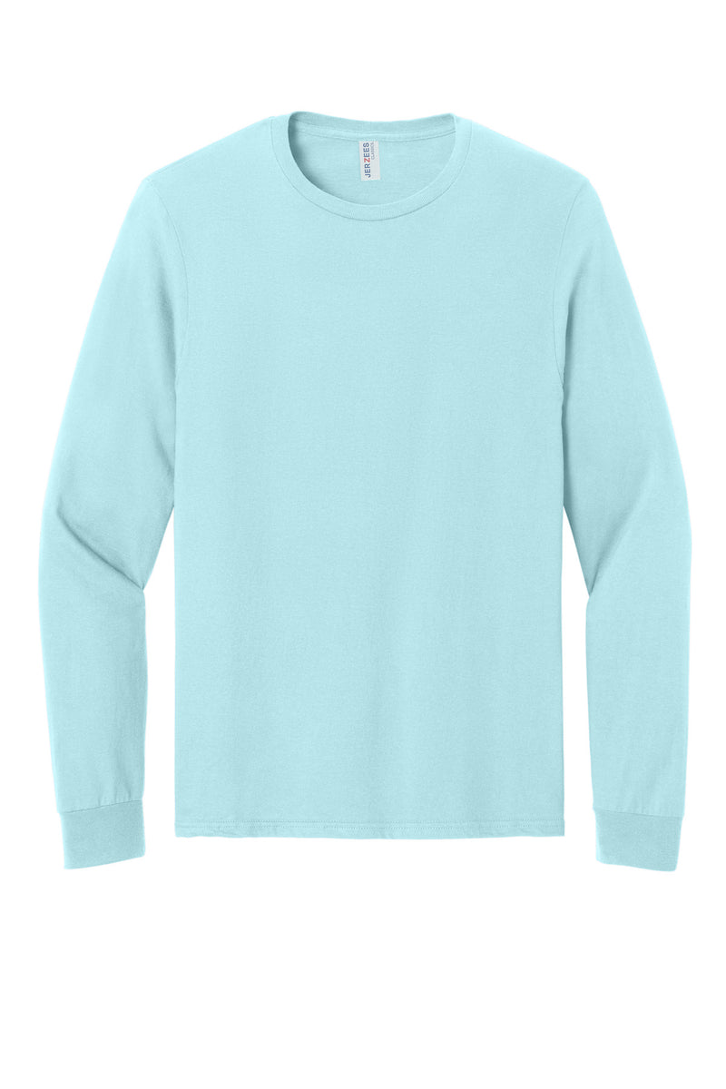 Jerzees Classics Unisex Cotton Long Sleeve T-Shirt - Breezy Blue
