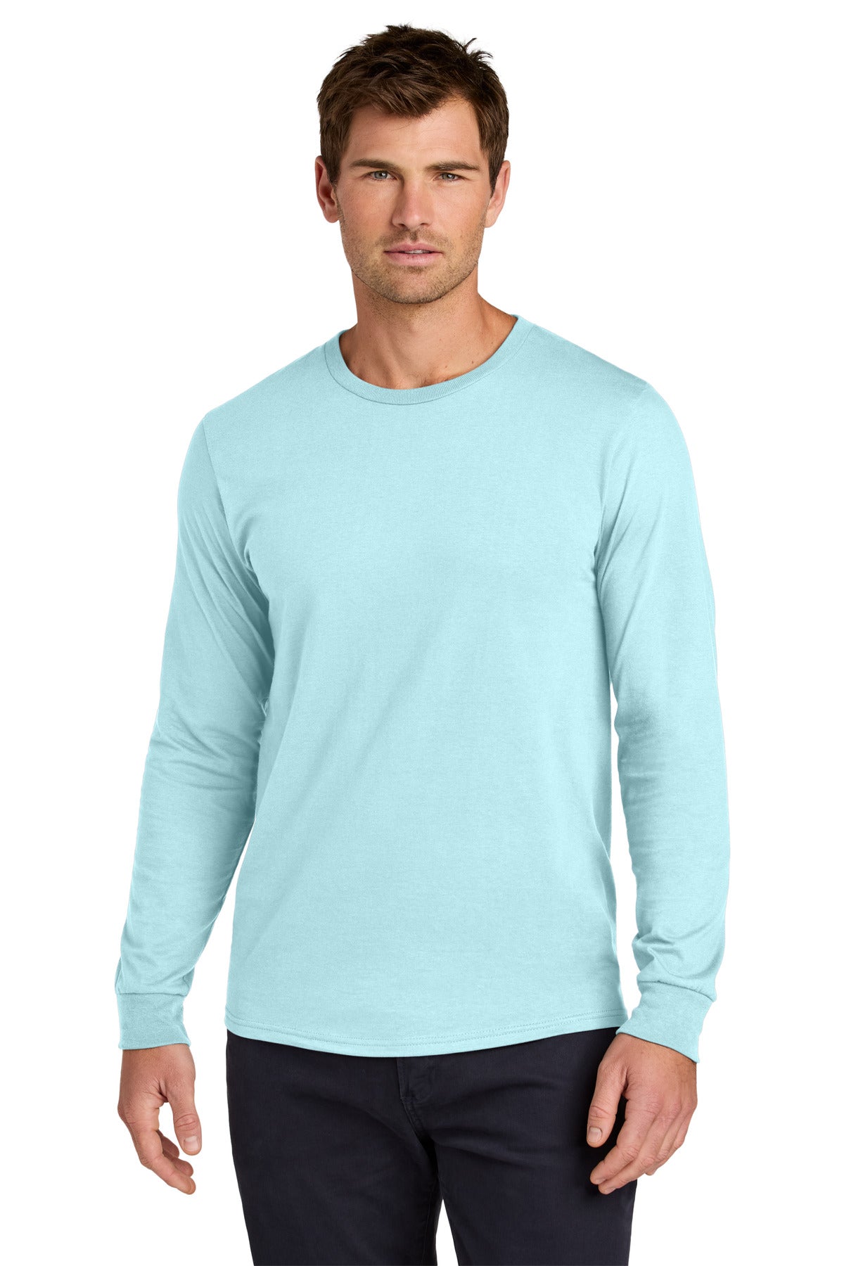 Jerzees Classics Unisex Cotton Long Sleeve T-Shirt - Breezy Blue