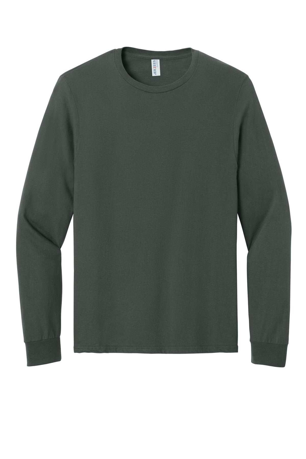 Jerzees Classics Unisex Cotton Long Sleeve T-Shirt - Charcoal Grey