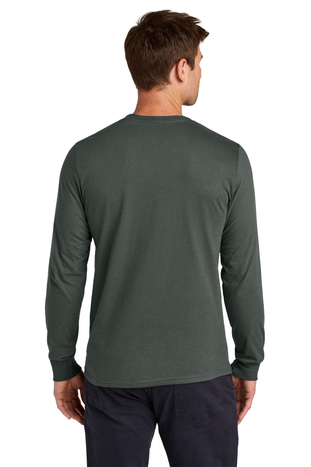Jerzees Classics Unisex Cotton Long Sleeve T-Shirt - Charcoal Grey