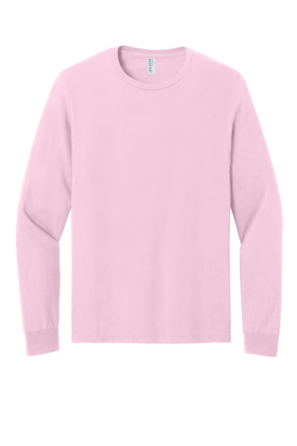 Jerzees Classics Unisex Cotton Long Sleeve T-Shirt - Classic Pink