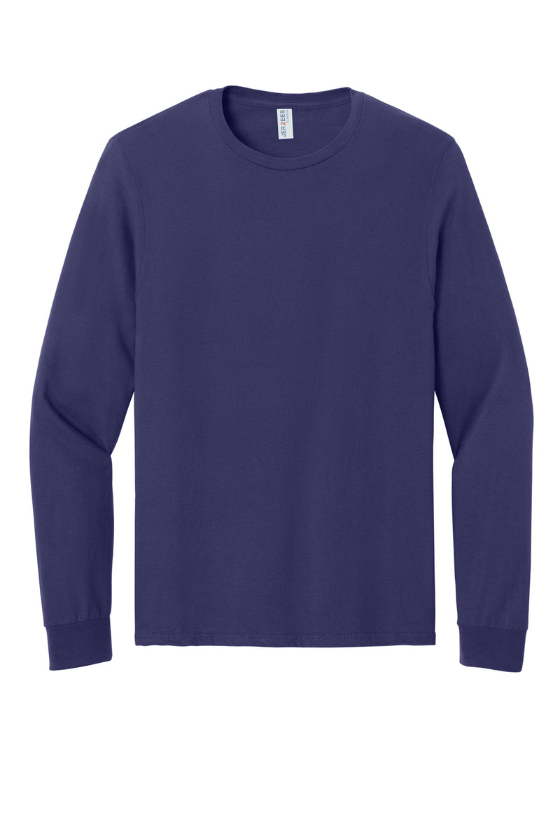 Jerzees Classics Unisex Cotton Long Sleeve T-Shirt - Deep Purple