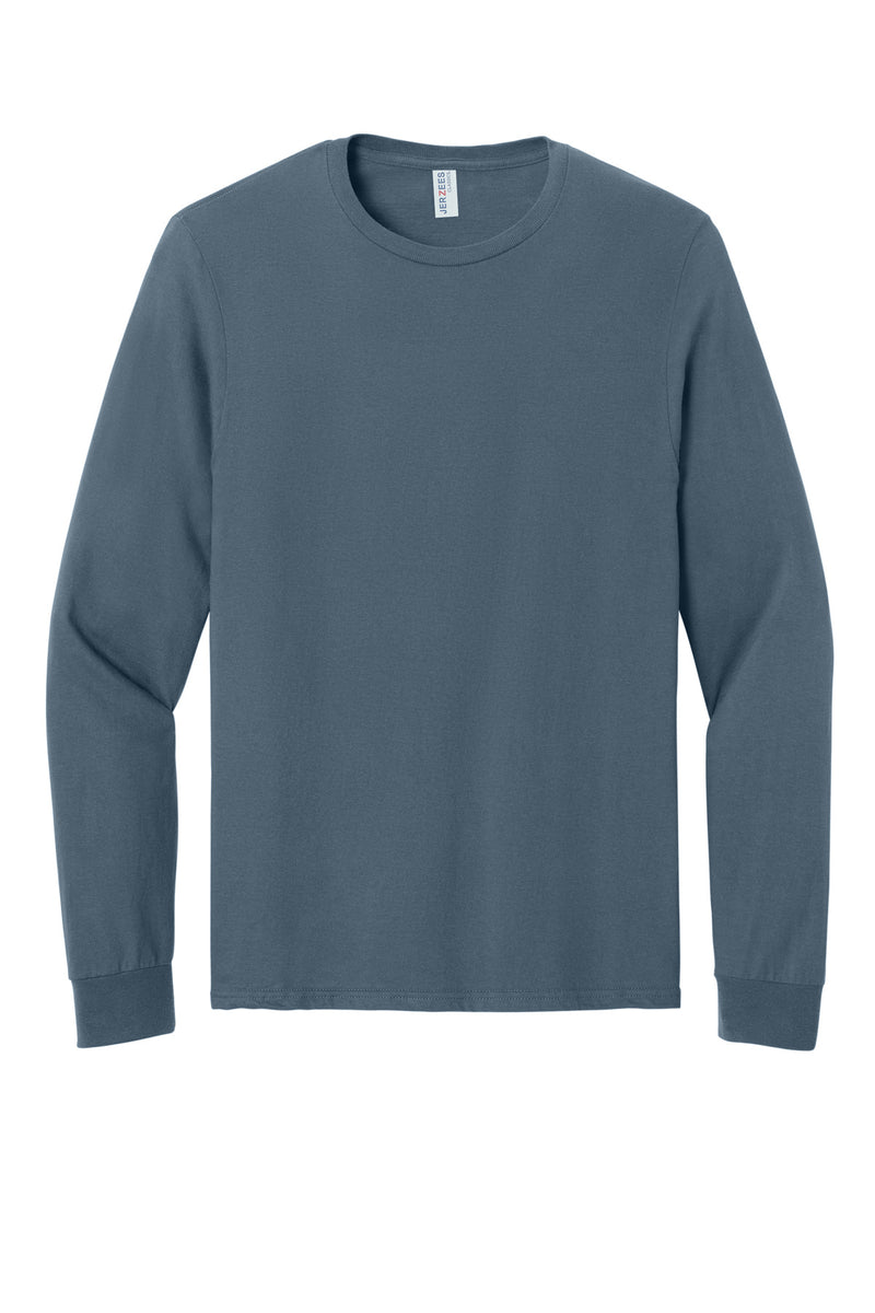 Jerzees Classics Unisex Cotton Long Sleeve T-Shirt - Denim