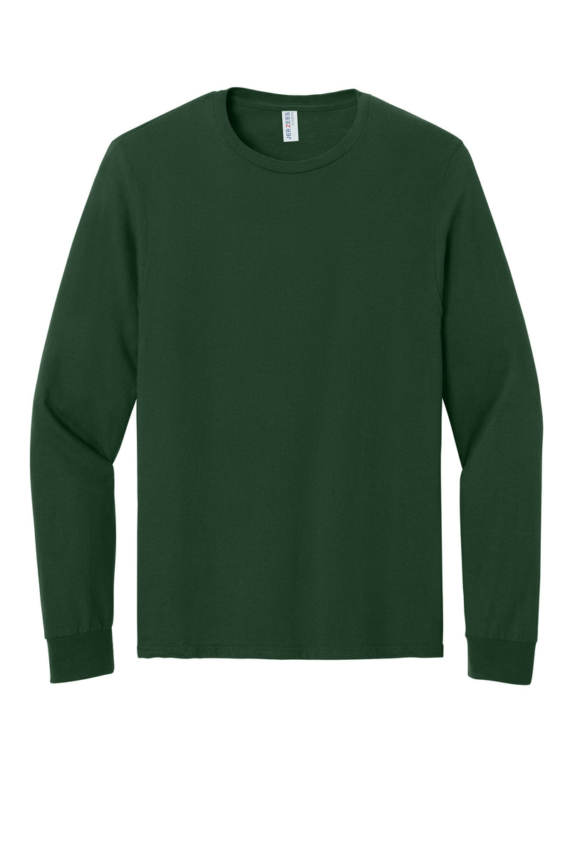 Jerzees Classics Unisex Cotton Long Sleeve T-Shirt - Forest Green