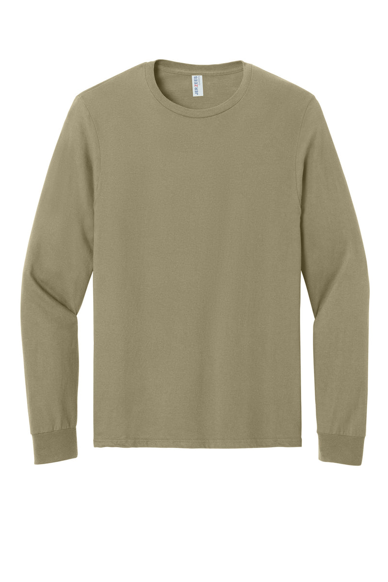 Jerzees Classics Unisex Cotton Long Sleeve T-Shirt - Khaki