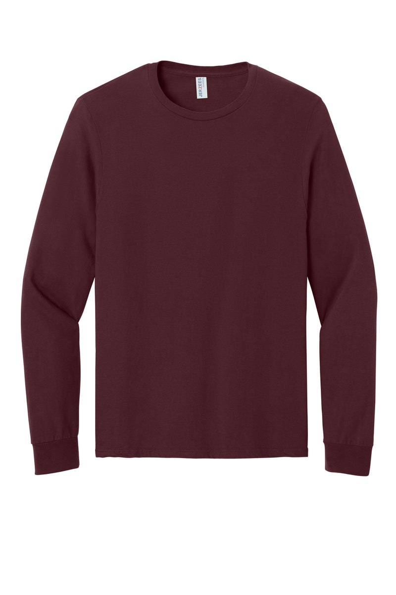 Jerzees Classics Unisex Cotton Long Sleeve T-Shirt - Maroon