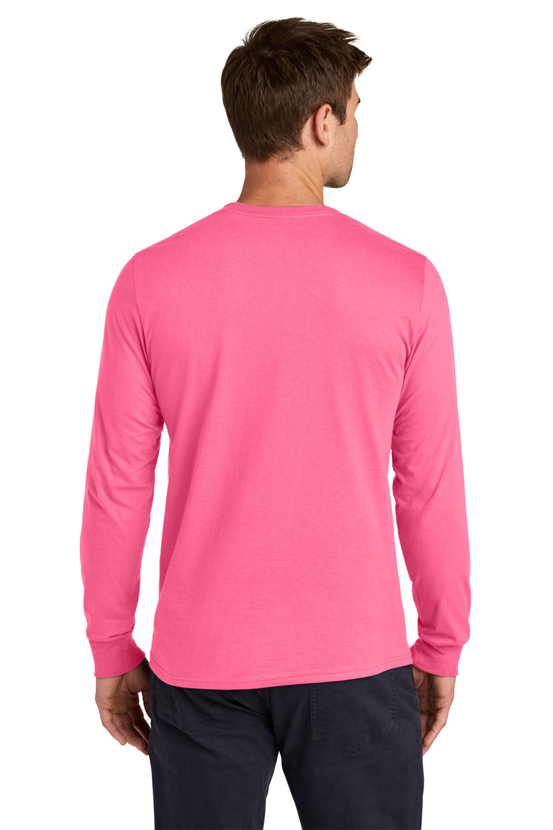 Jerzees Classics Unisex Cotton Long Sleeve T-Shirt - Neon Pink