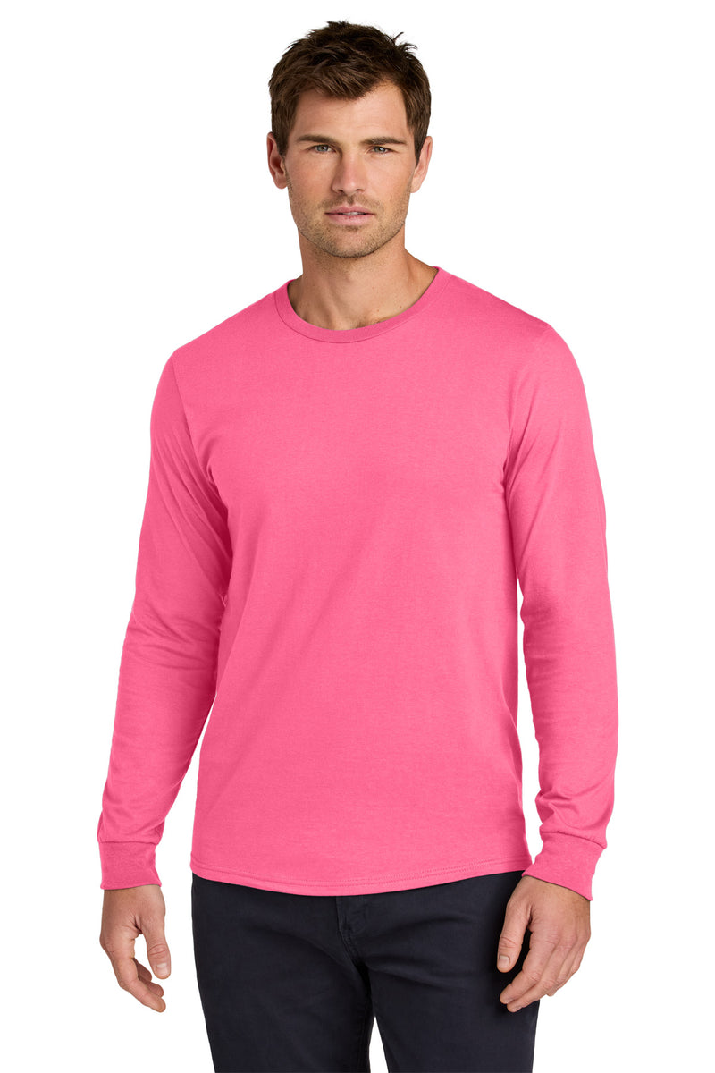 Jerzees Classics Unisex Cotton Long Sleeve T-Shirt - Neon Pink