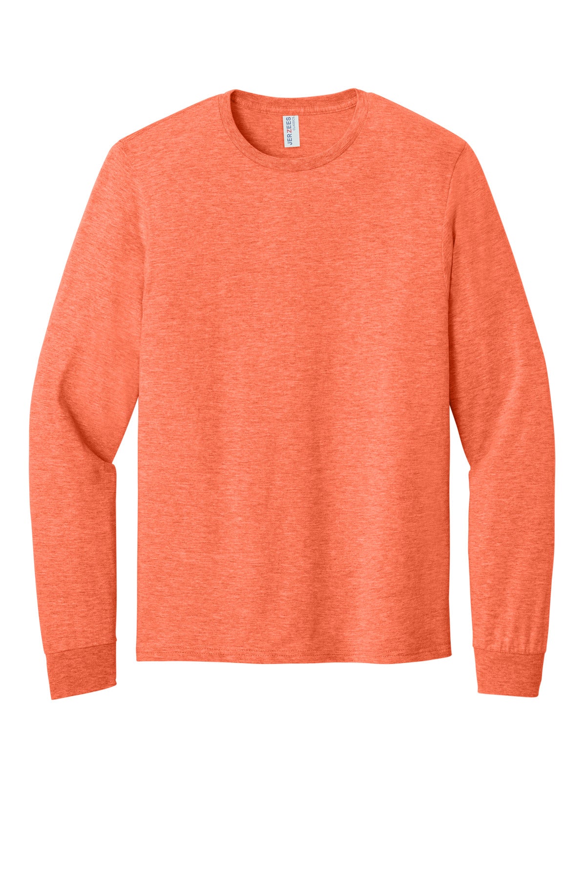 Jerzees Classics Unisex Cotton Long Sleeve T-Shirt - Retro Heather Coral
