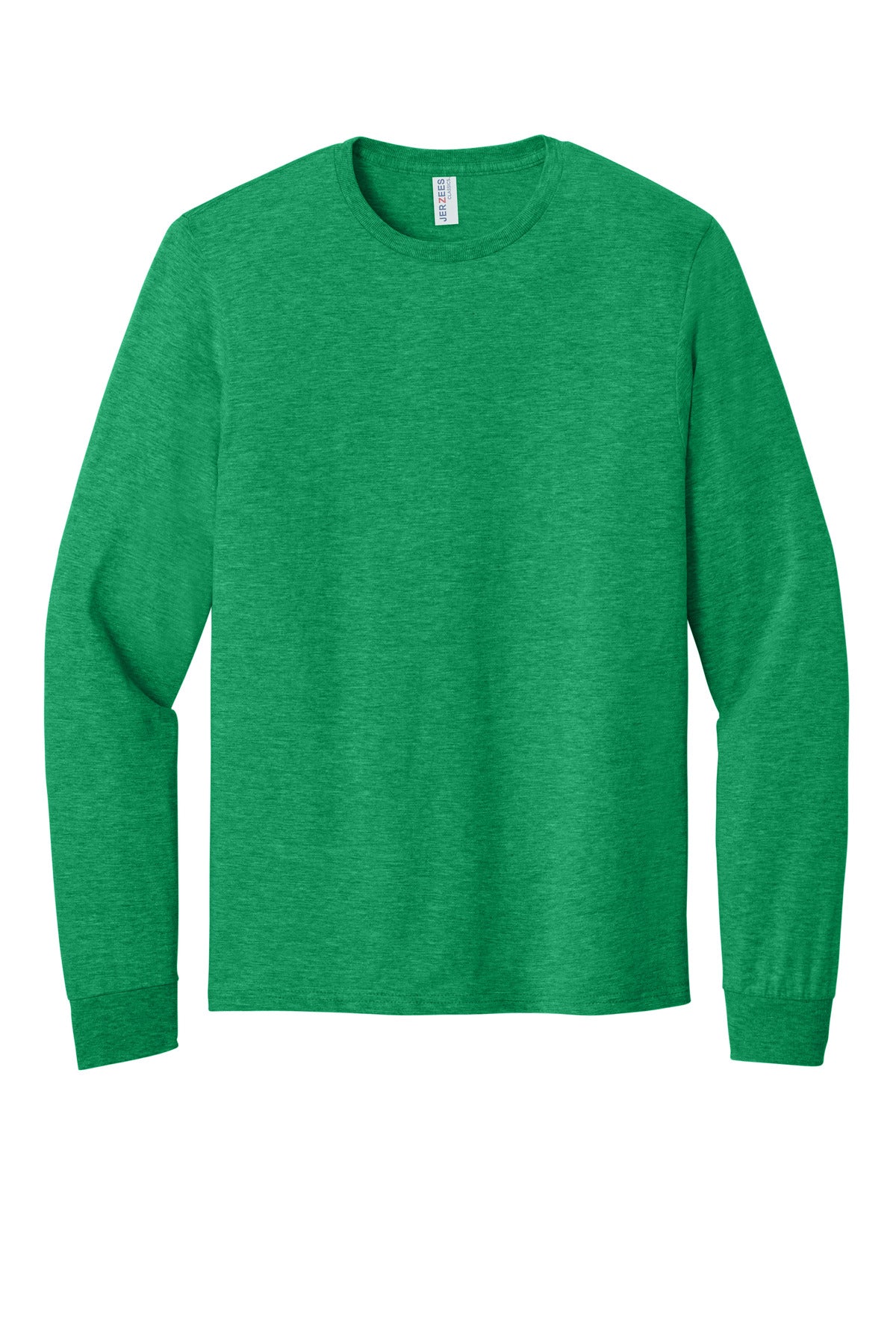 Jerzees Classics Unisex Cotton Long Sleeve T-Shirt - Retro Heather Green
