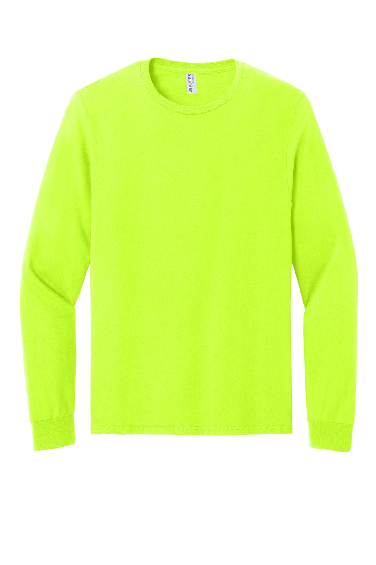 Jerzees Classics Unisex Cotton Long Sleeve T-Shirt - Safety Green