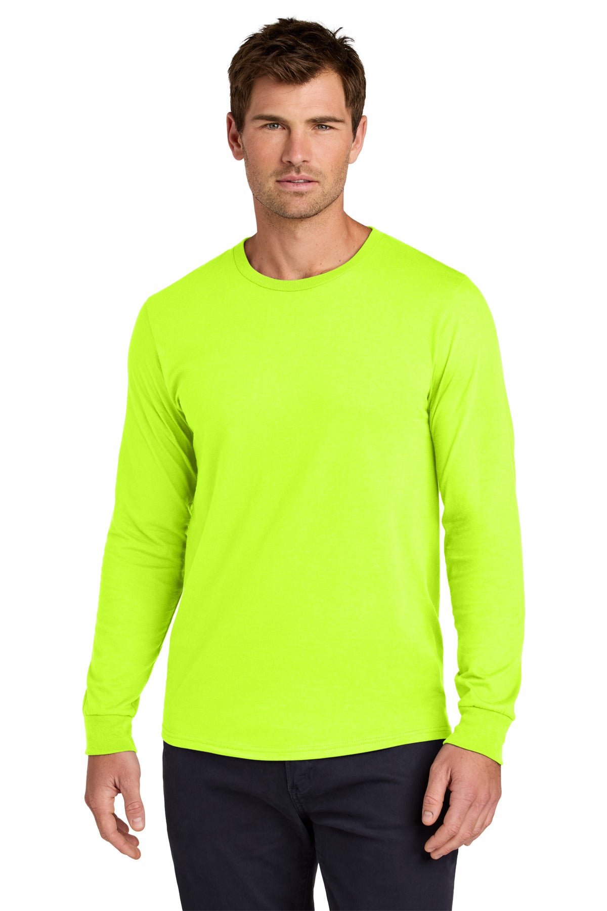Jerzees Classics Unisex Cotton Long Sleeve T-Shirt - Safety Green