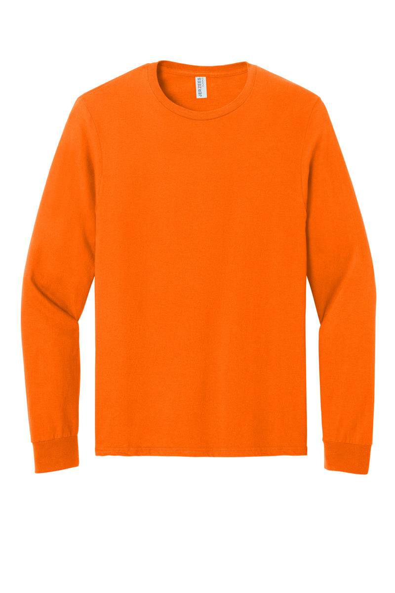 Jerzees Classics Unisex Cotton Long Sleeve T-Shirt - Safety Orange