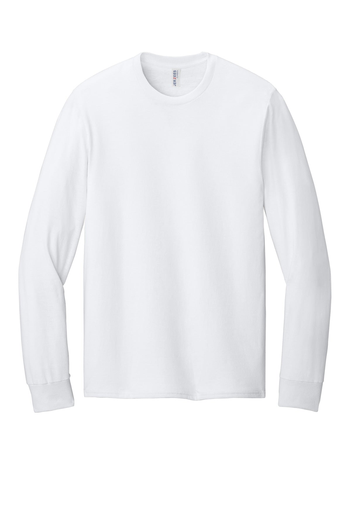 Jerzees Classics Unisex Cotton Long Sleeve T-Shirt - White