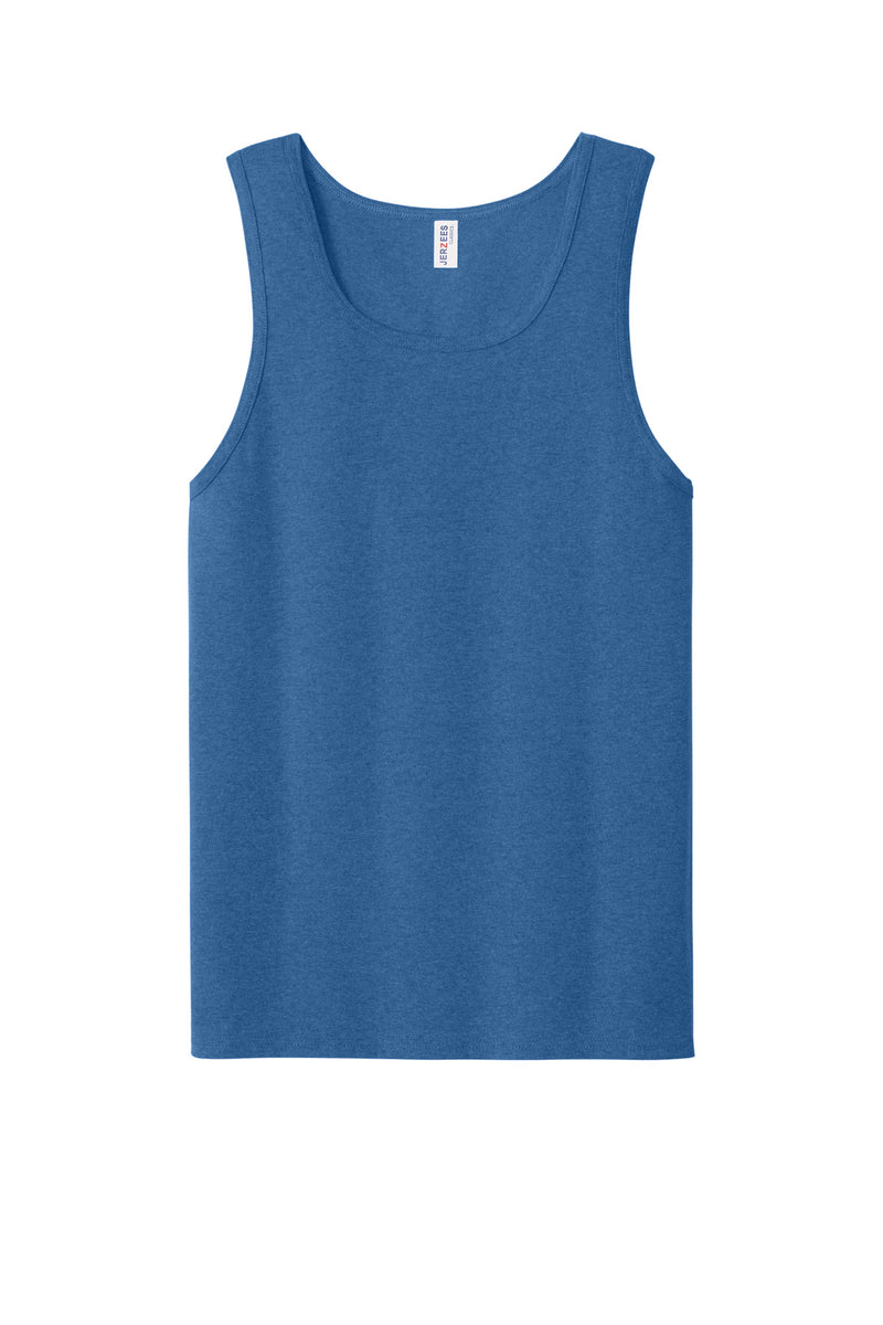 Jerzees Classics Unisex Cotton Tank - Retro Heather Royal