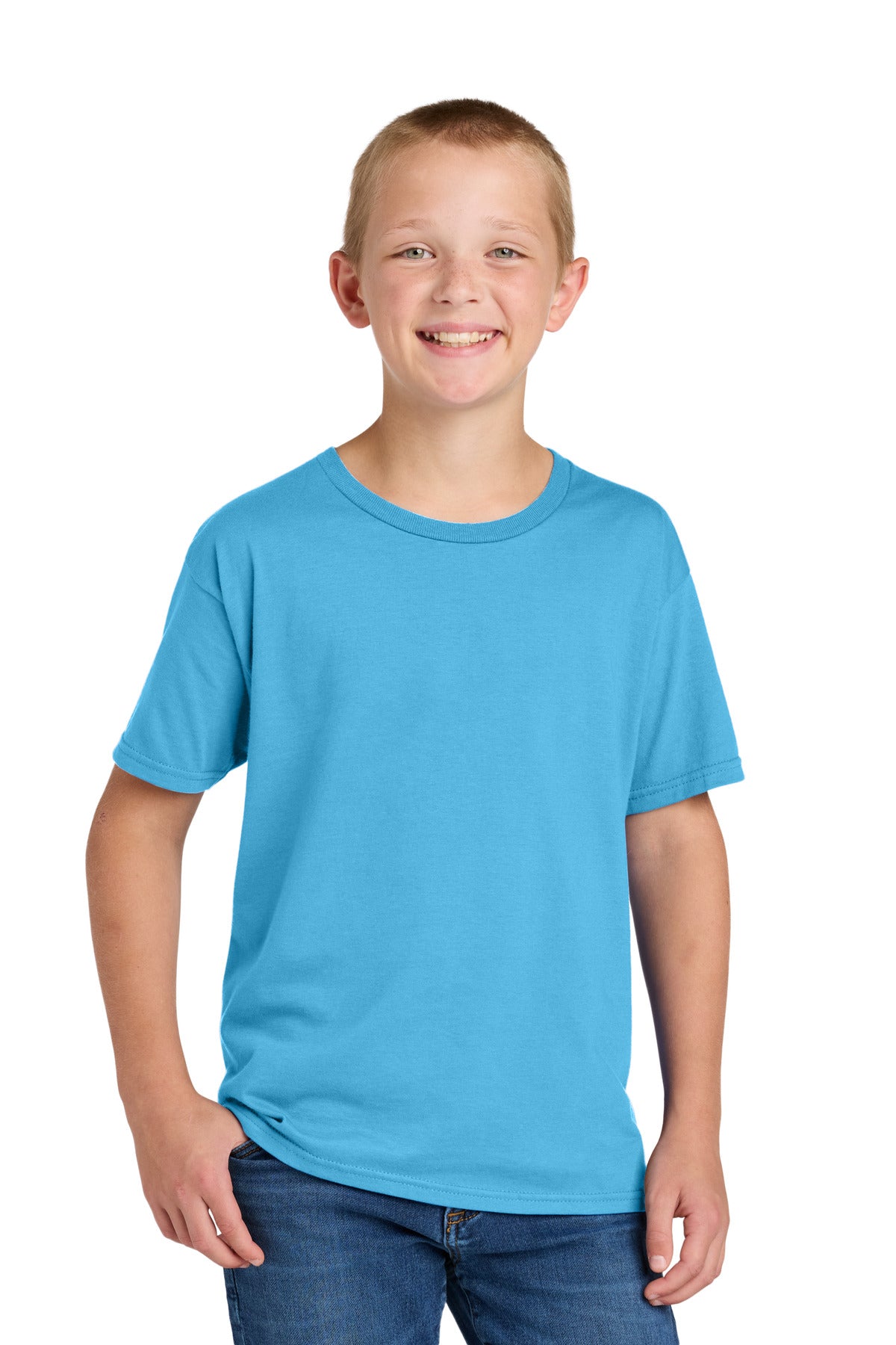 Jerzees Classics Youth Cotton T-Shirt - Aquatic Blue