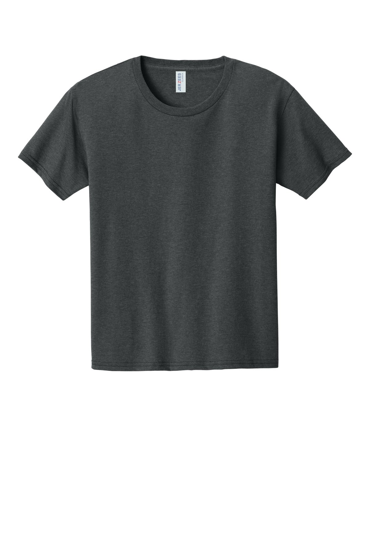 Jerzees Classics Youth Cotton T-Shirt - Black Heather