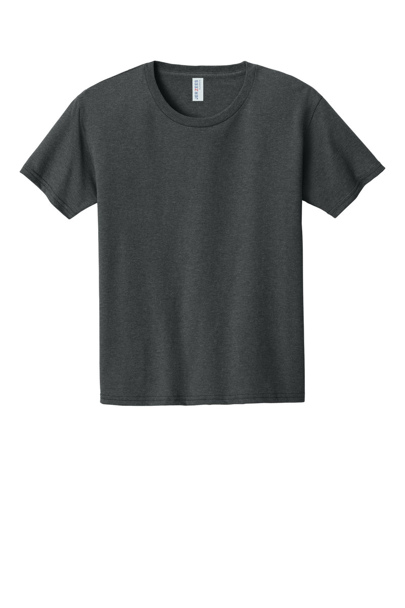 Jerzees Classics Youth Cotton T-Shirt - Black Heather