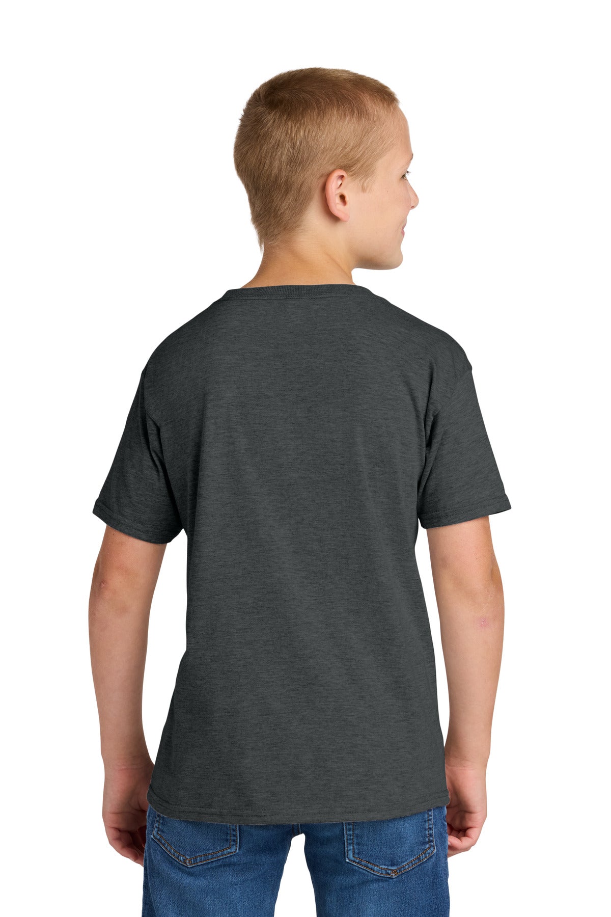 Jerzees Classics Youth Cotton T-Shirt - Black Heather