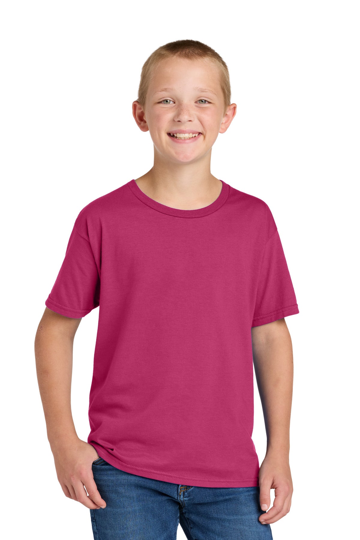 Jerzees Classics Youth Cotton T-Shirt - Cyber Pink