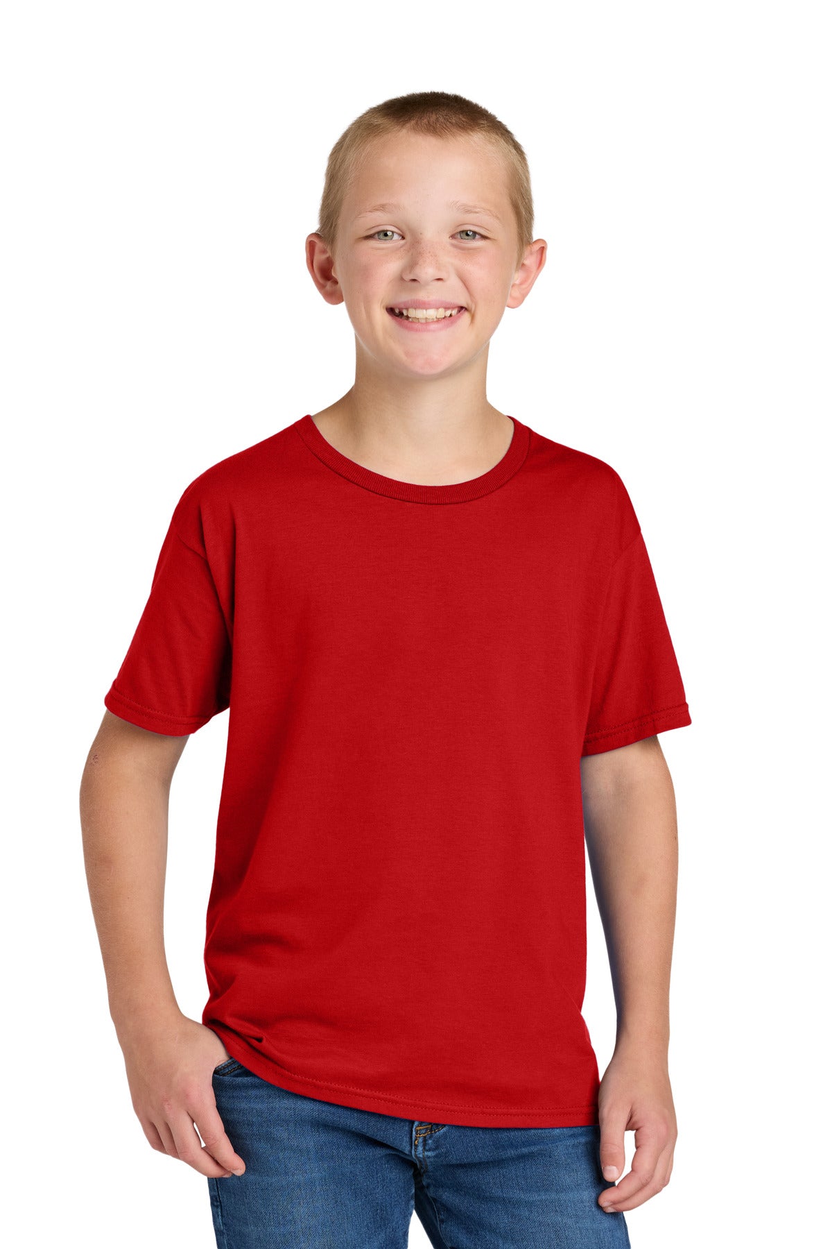 Jerzees Classics Youth Cotton T-Shirt - Fiery Red