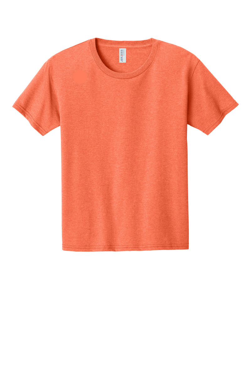 Jerzees Classics Youth Cotton T-Shirt - Retro Heather Coral