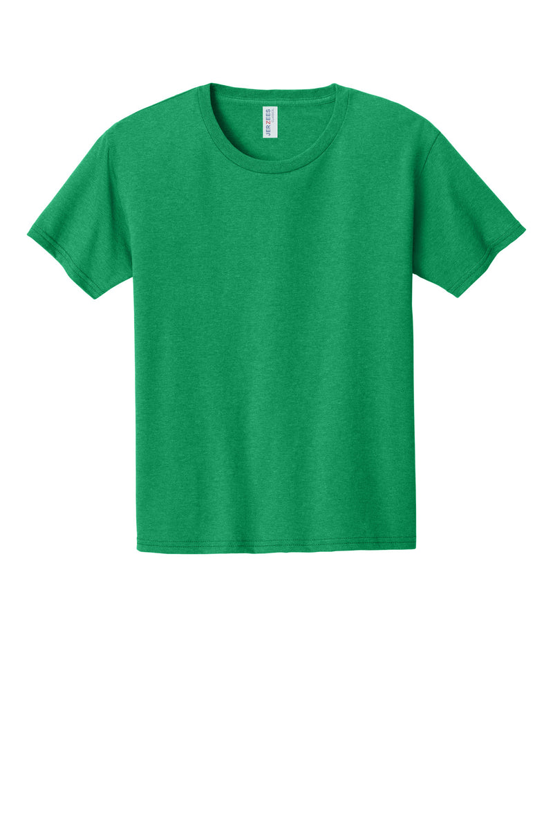 Jerzees Classics Youth Cotton T-Shirt - Retro Heather Green