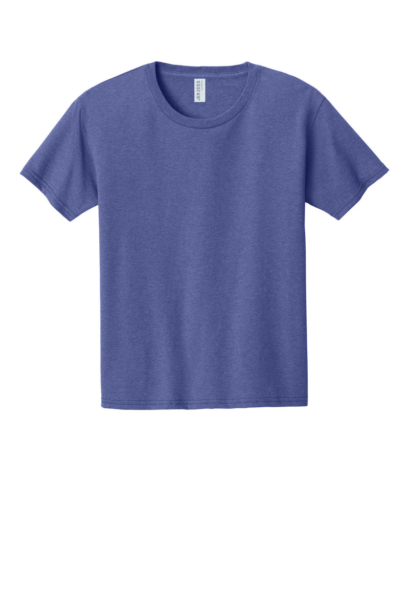 Jerzees Classics Youth Cotton T-Shirt - Retro Heather Purple