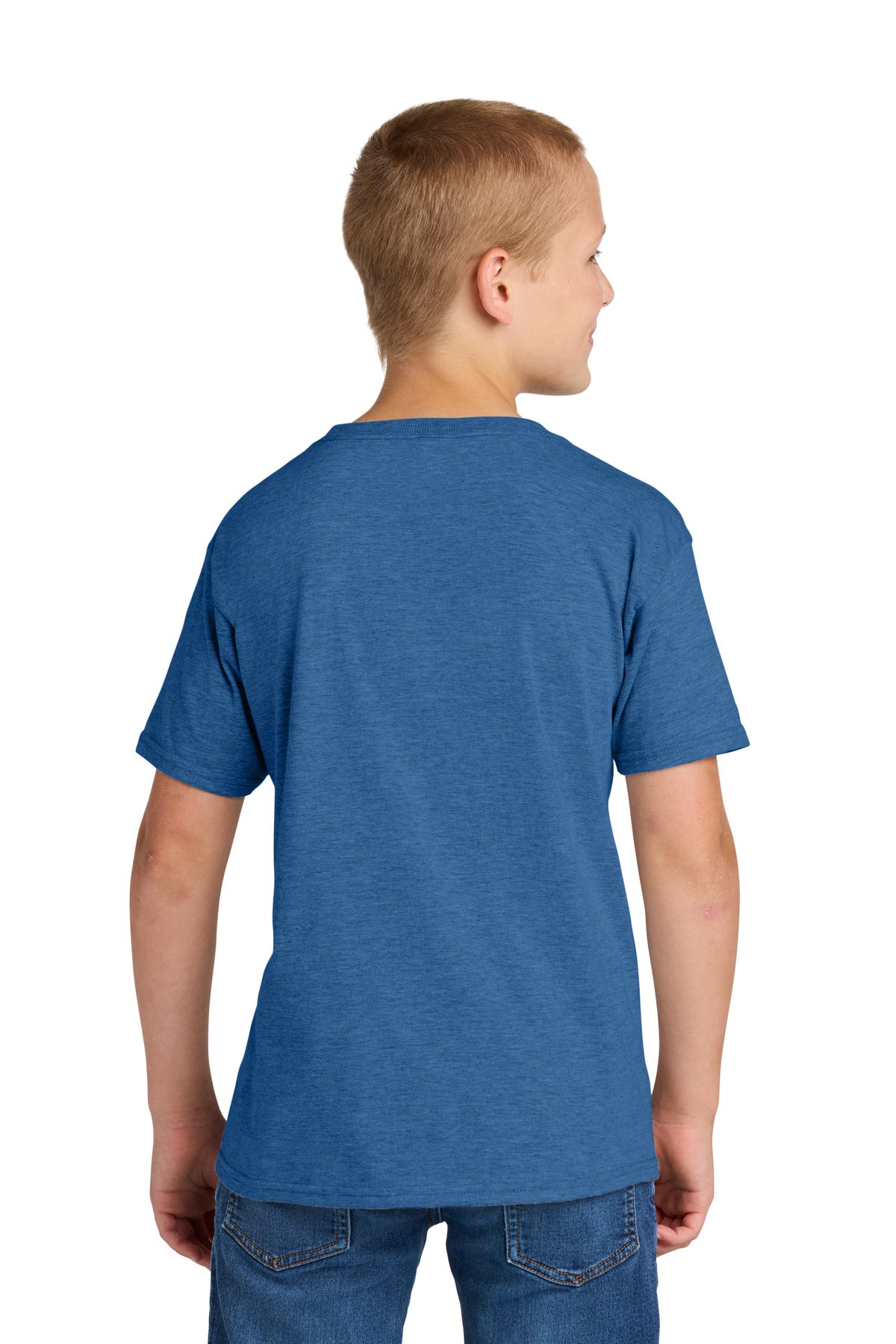 Jerzees Classics Youth Cotton T-Shirt - Retro Heather Royal