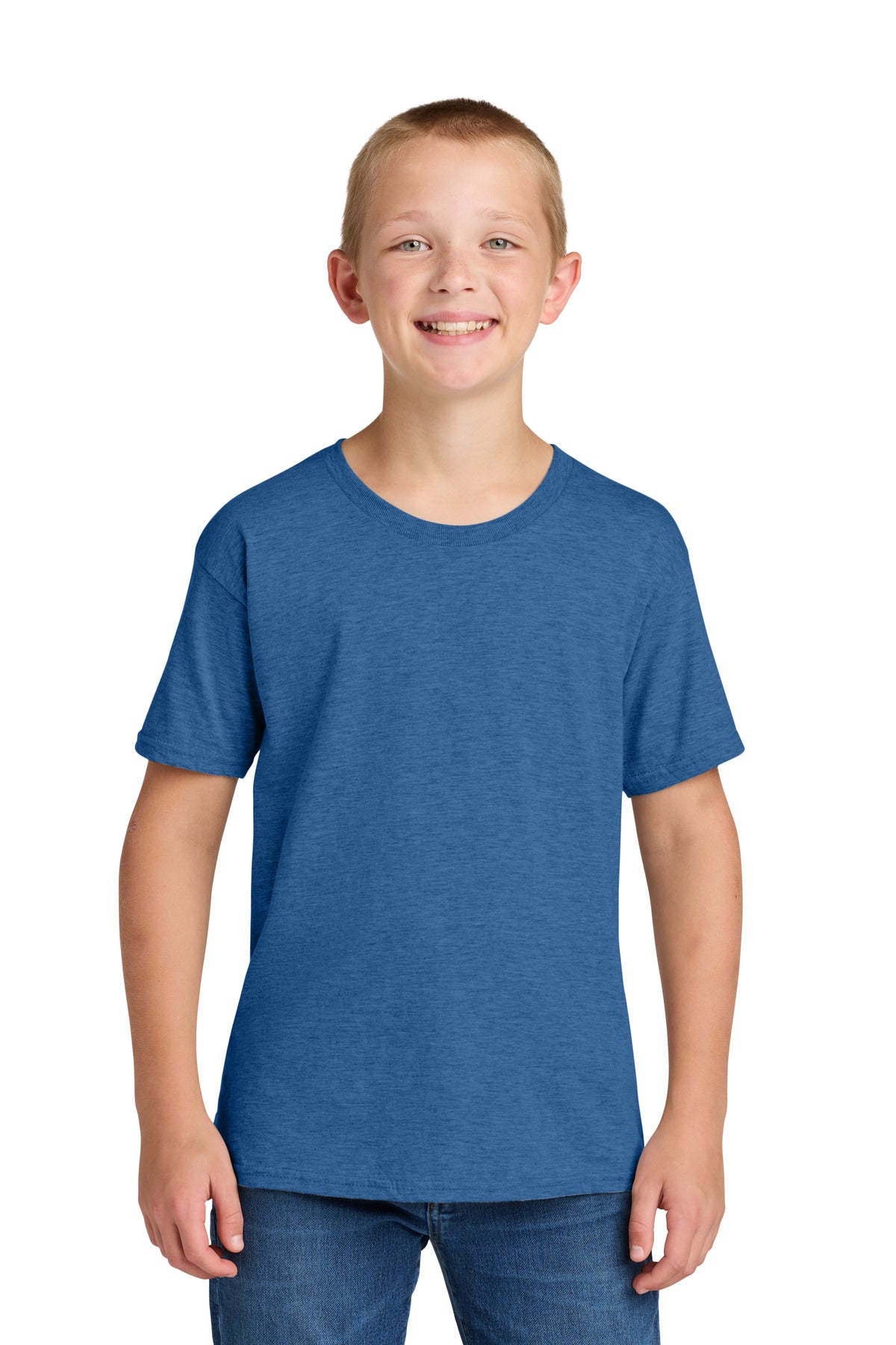 Jerzees Classics Youth Cotton T-Shirt - Retro Heather Royal