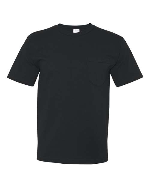 Unisex USA-Made Midweight Pocket T-Shirt - Black