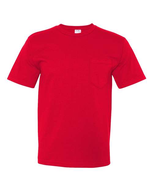 Unisex USA-Made Midweight Pocket T-Shirt - Red