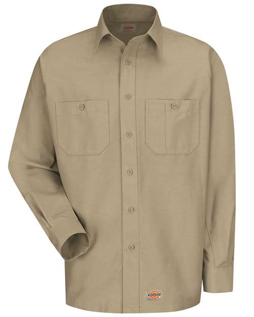 Men's Long Sleeve Work Shirt - Khaki