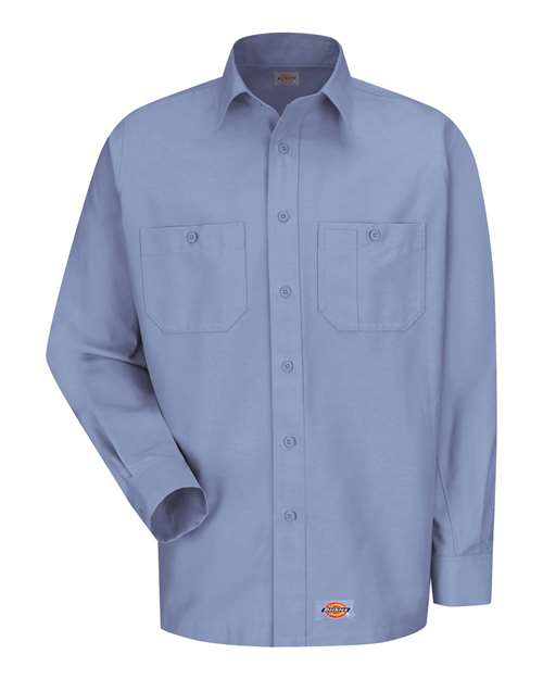 Men's Long Sleeve Work Shirt - Light Blue