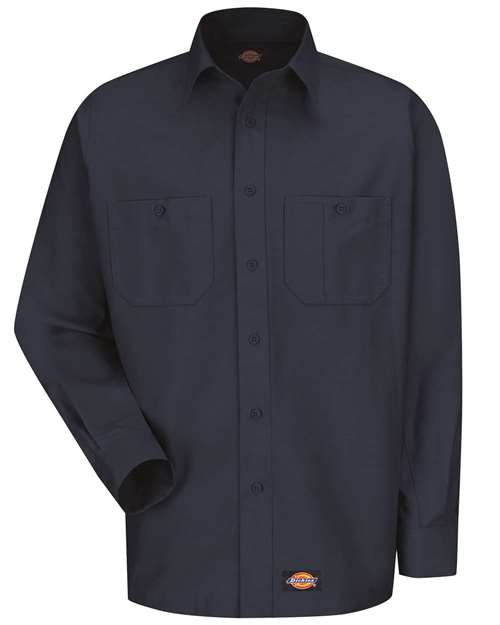 Men's Long Sleeve Work Shirt - Navy