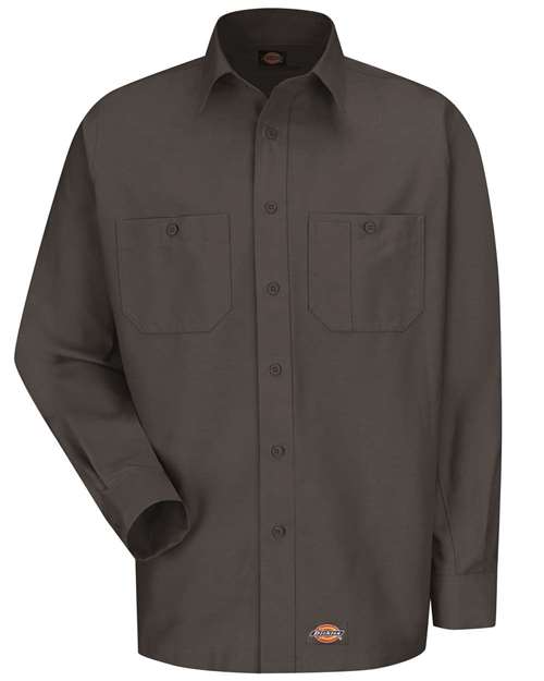 Men's Tall Long Sleeve Work Shirt - Charcoal