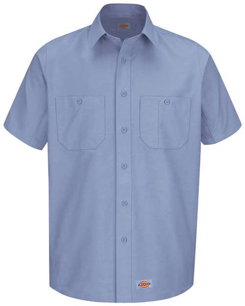 Men's Short Sleeve Work Shirt - Light Blue