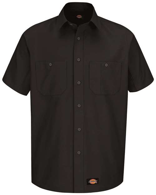 Men's Tall Short Sleeve Work Shirt - Black