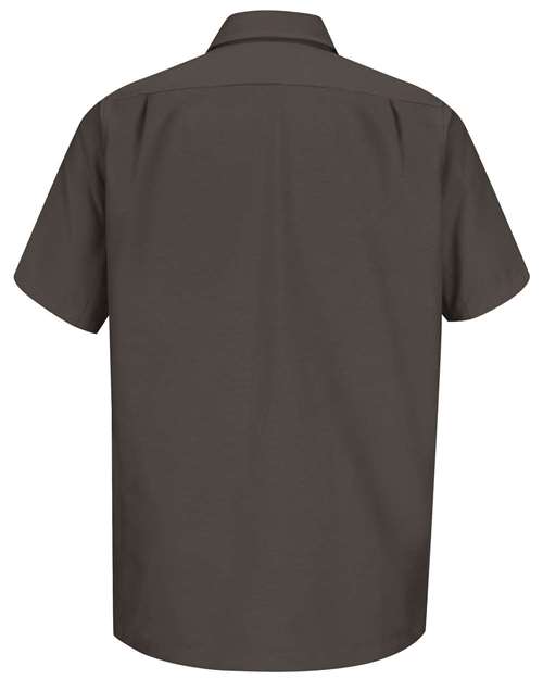 Men's Tall Short Sleeve Work Shirt - Charcoal