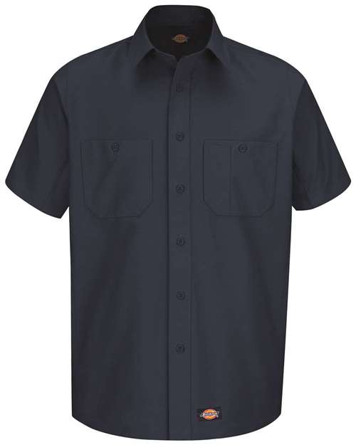 Men's Tall Short Sleeve Work Shirt - Navy