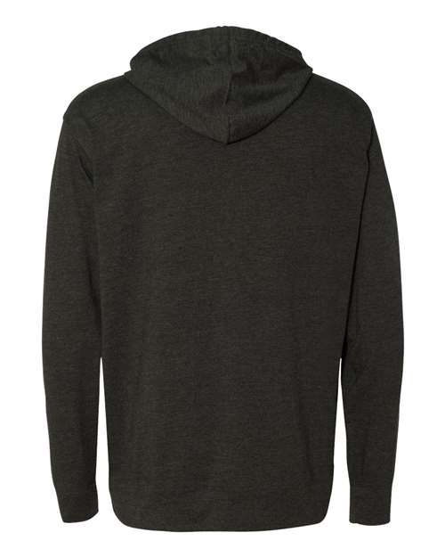 Unisex Lightweight Hooded Pullover T-Shirt - Charcoal Heather