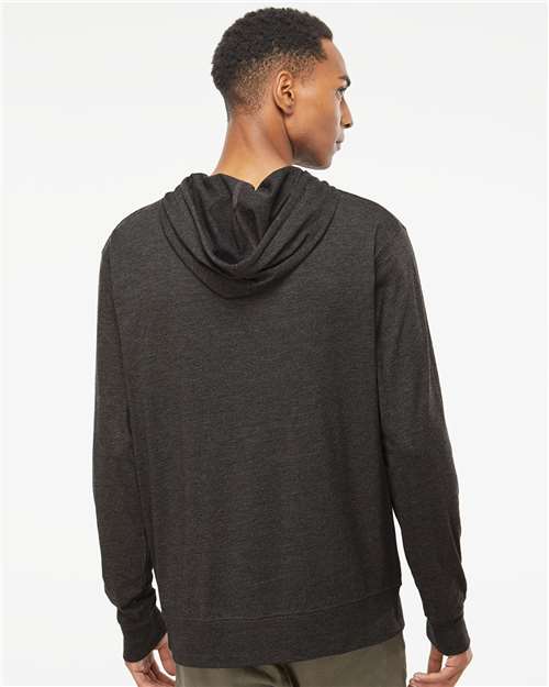 Unisex Lightweight Hooded Pullover T-Shirt - Charcoal Heather