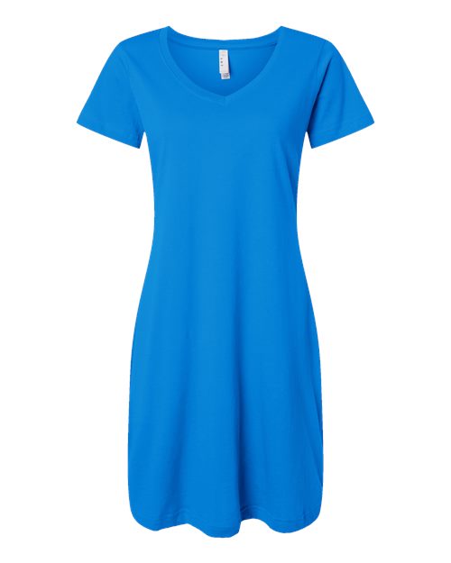 Women's Fine Jersey V-Neck Coverup - Cobalt